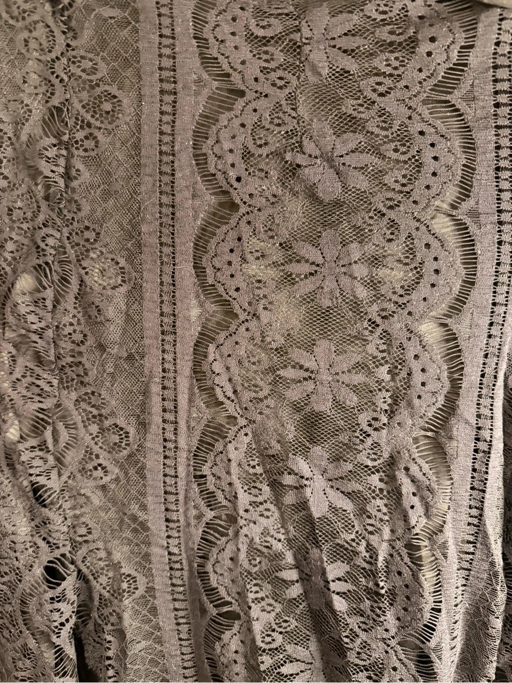 philosophy Black Lace Pants with Slits. - Picture 3 of 5